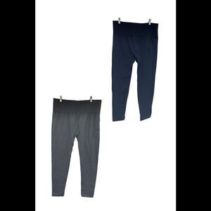 Uncover Women's 2-Pack Brushed Legging Navy/Gray - Regular